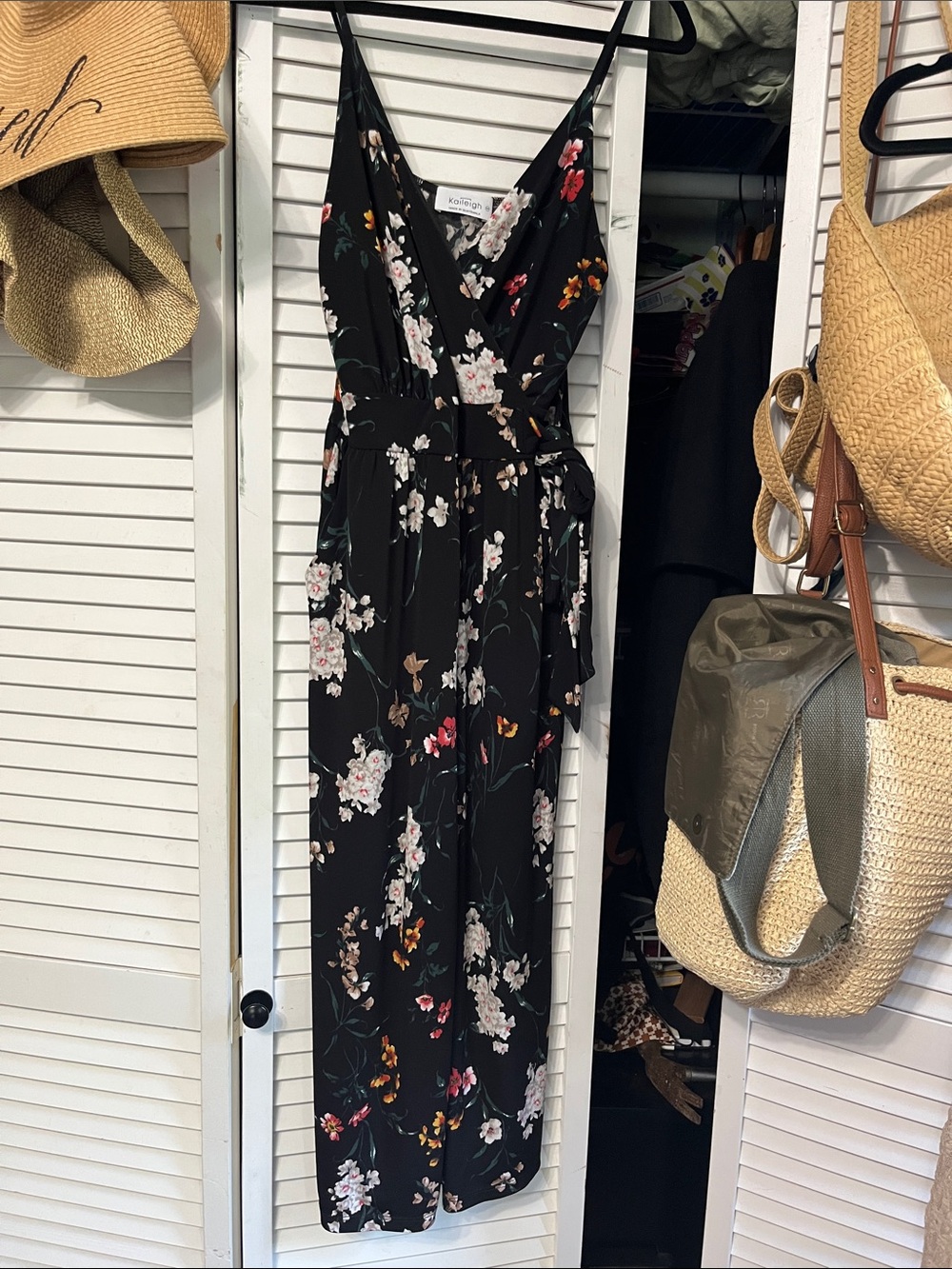 Kaileigh Black Floral Jumpsuit